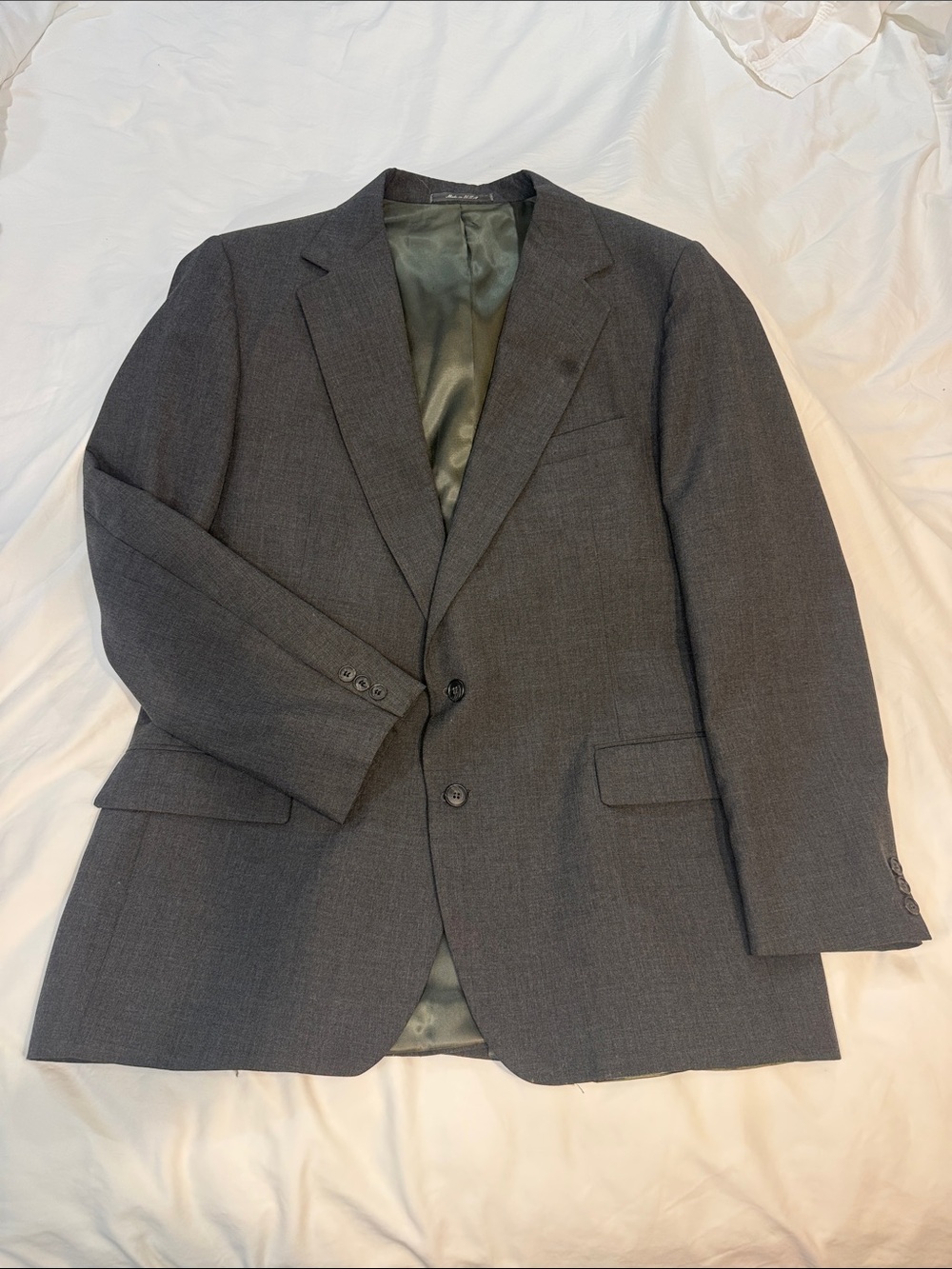 Men's Charcoal Two-Button Blazer - Stylish Gray Sport Coat